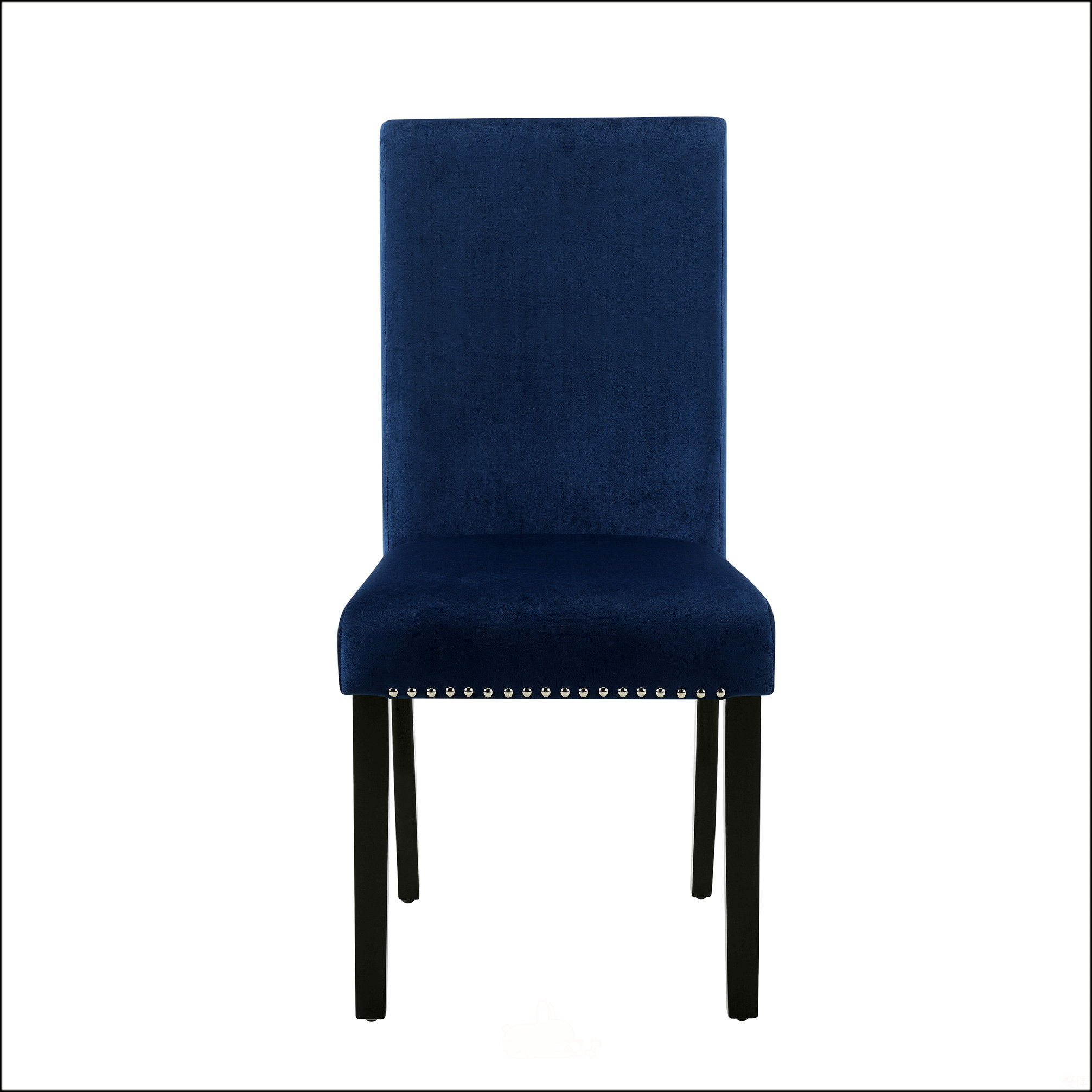 Winston Porter Contemporary Velvet Dining Chair With Nailhead Trim ...