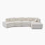Canapé modulaire moderne en L de 140 po, sans assemblage requis, canapé modulaire Boucle-33990540