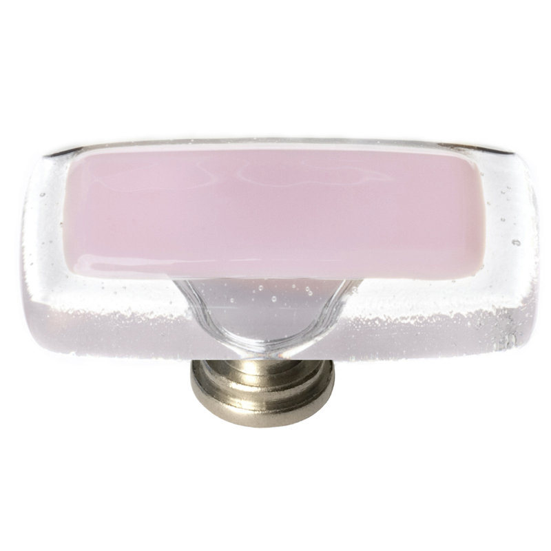 Reflective Rectangular Knob, Oil Rubbed Bronze, Pink