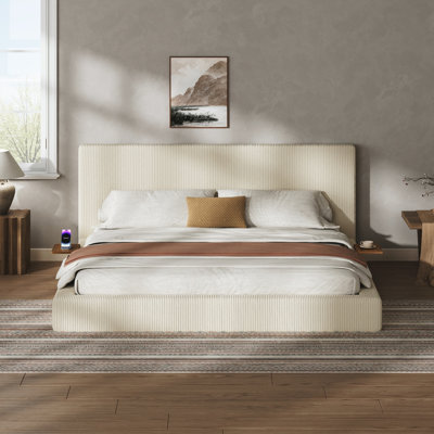 AirFrame King Bed Frame with Adjustable Sliding Side Table