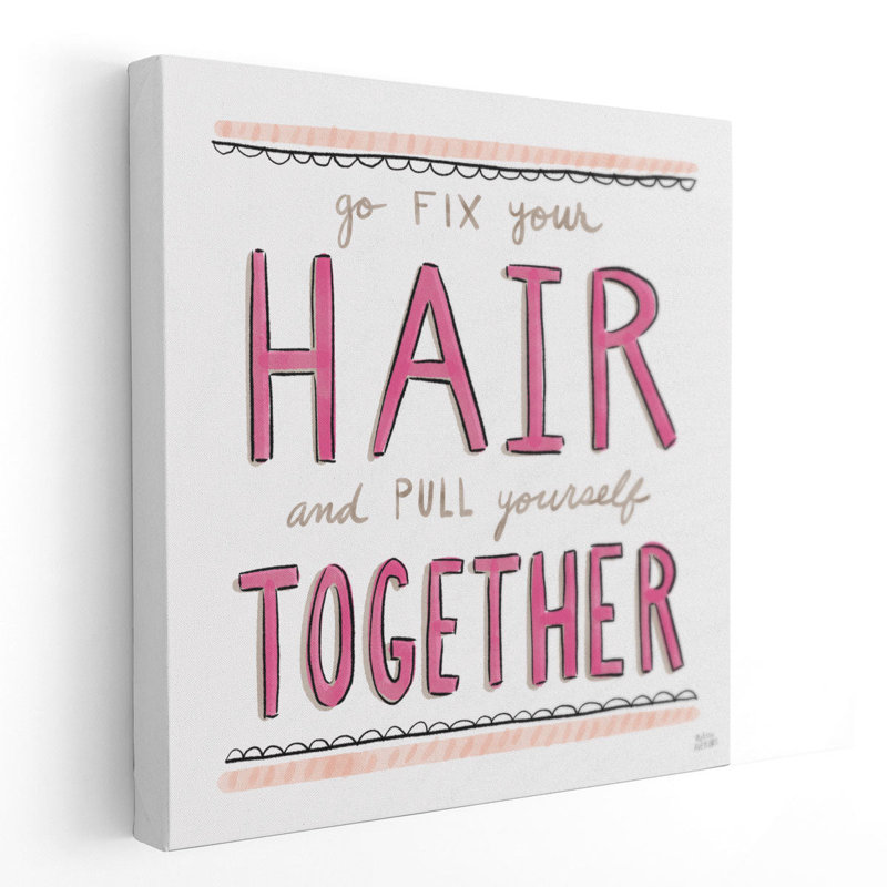 Fix Your Hair - reproduction d'art sur toile, H 20 po x l 20 po