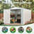 8x6 Ft, Metal Tool Shed, Side Window, Lockable Door, Waterproof, High - Durability, Modular Setup Garden Tools Storage, Sports Gear Skylight Practical And Aesthetic
