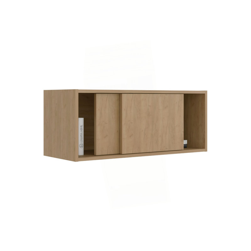 Armoire de rangement murale Note de 32 pouces de large avec portes coulissantes, option de rangement mural compact pour l'organisation de la chambre à coucher, du bureau, du salon ou du garage
