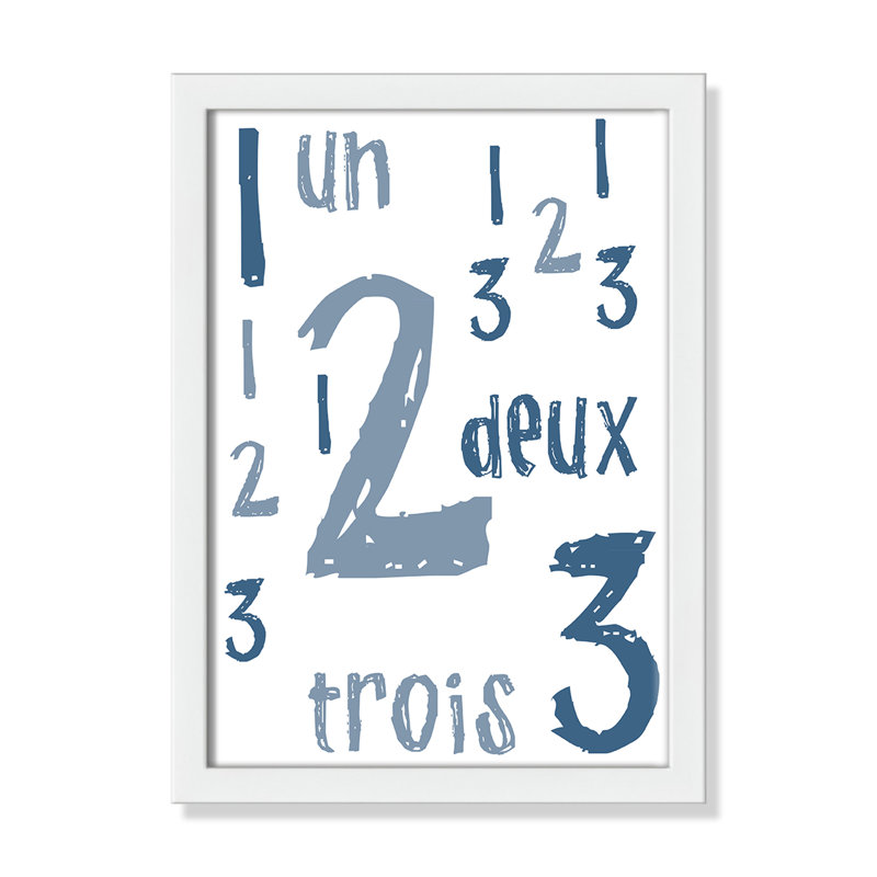Impression sur papier français, H 14 po x l 10 po x P 1,18 po, Encadré de boîte blanc