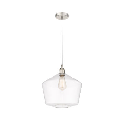 Gabbie 1-Light Steel and Glass Schoolhouse Pendant