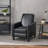 Linen Manual Push Back Recliner Chair-303490804