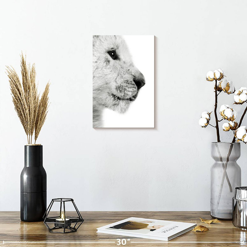 Brampt Lion Cub Profile, 12" H x 8" W