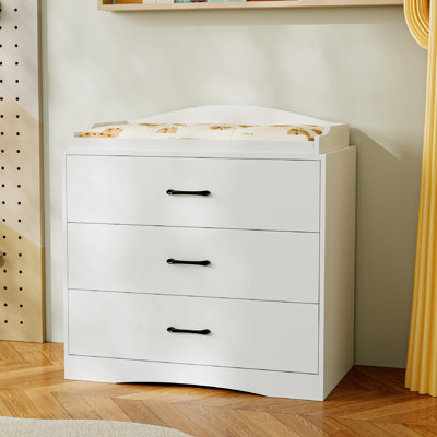 3-Drawer Kid Dresser With Changing Table