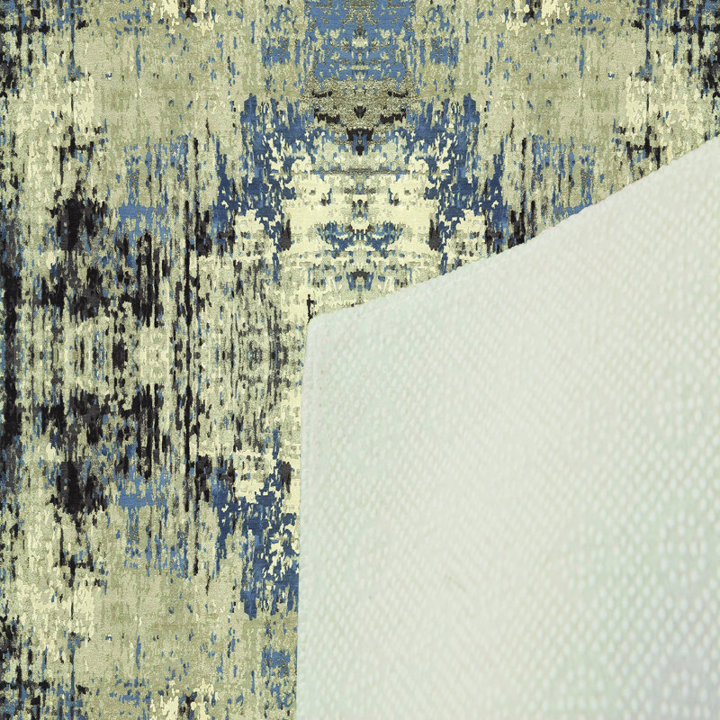 Stylish Woven Carpet, 31.5 x 47.2 inches | 100% Polyester, Pile Height: 0.04 inches, Total Height: 0.31 inches | Antibacterial, Non-Slip PVC Felt Underside | Machine Washable, Perfect for Living Room & Bedroom Decor