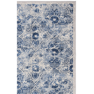 Tapis crème / bleu Martha Stewart