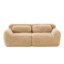 Canapé modulaire 2 places avec tissu moelleux doux, conception antidérapante, éponge à haute densité et sans assemblage requis, kaki clair-856343019