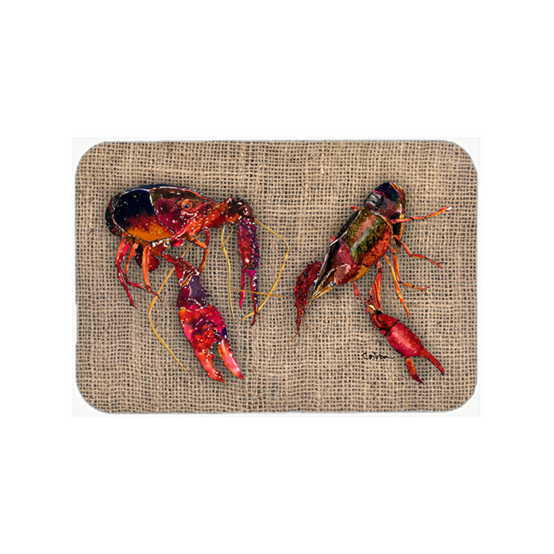 Caroline's Treasures Crawfish Glass Cutting Board
