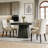 Square Farmhouse Kitchen Dining Table for Daily Use-1002555301