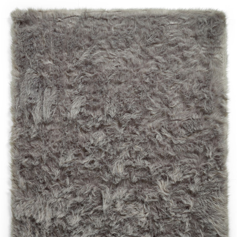 Aketzalli Machine Tufted Grey Area Rug, Runner 60 x 120cm