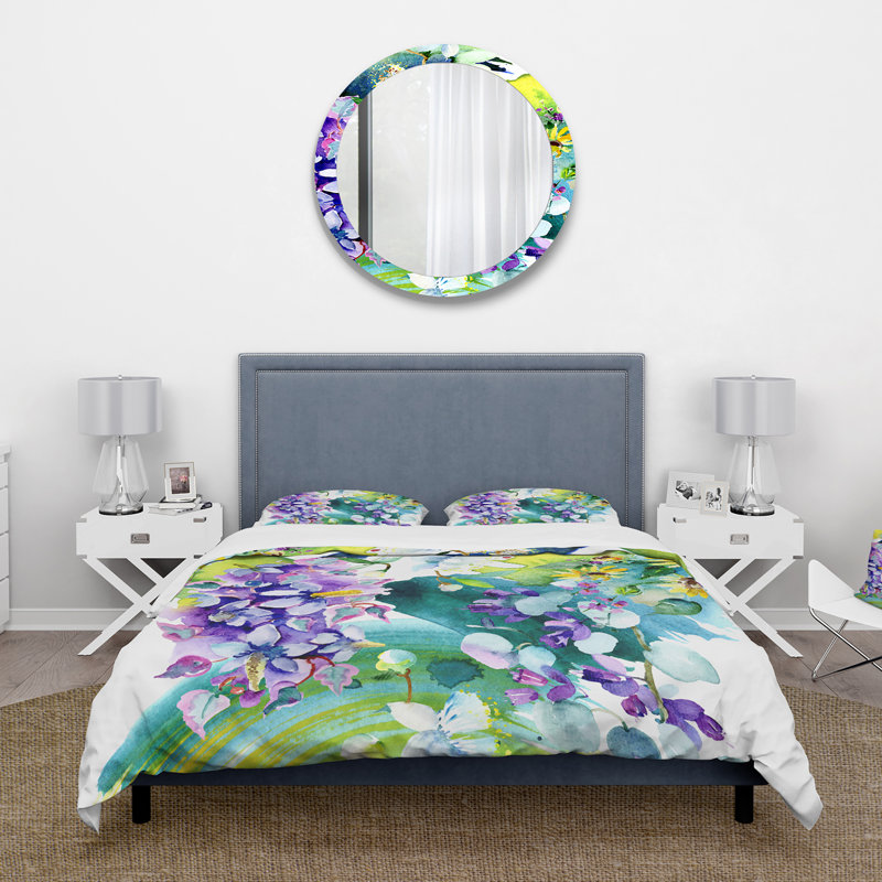 Bouquet de fleurs sauvages et de tournesols - Ensemble de housse de couette Farmhouse - Microfibre de polyester