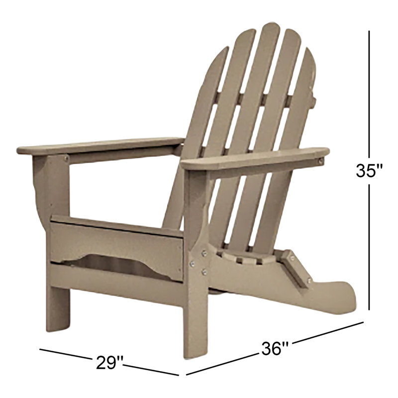 Brunt Outdoor Adirondack Set, Weathered Wood