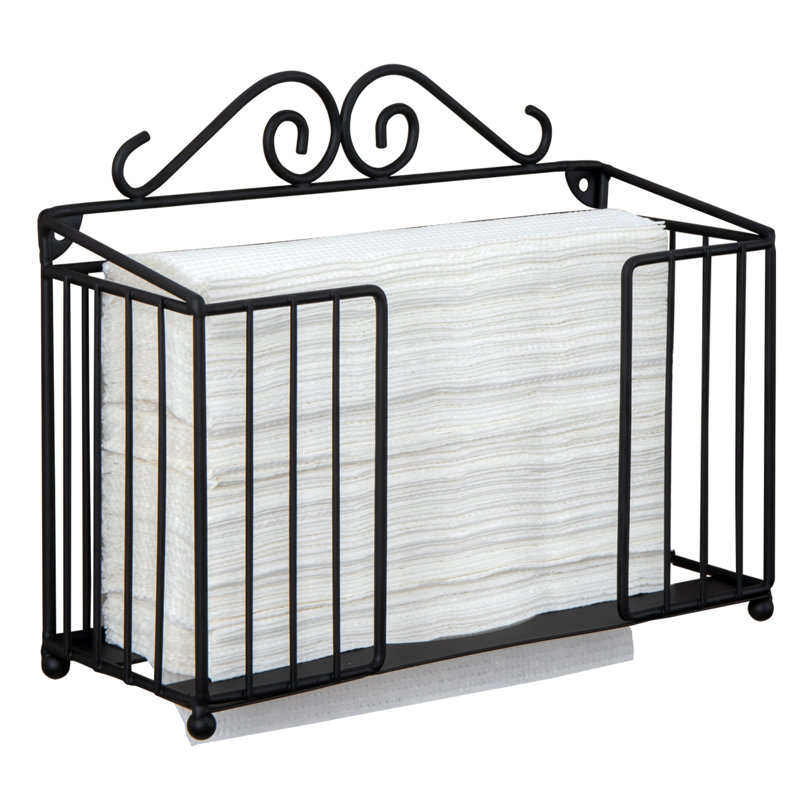 Metal Wall Mounted Optional and Wall Mounted Required Paper Towel Holder