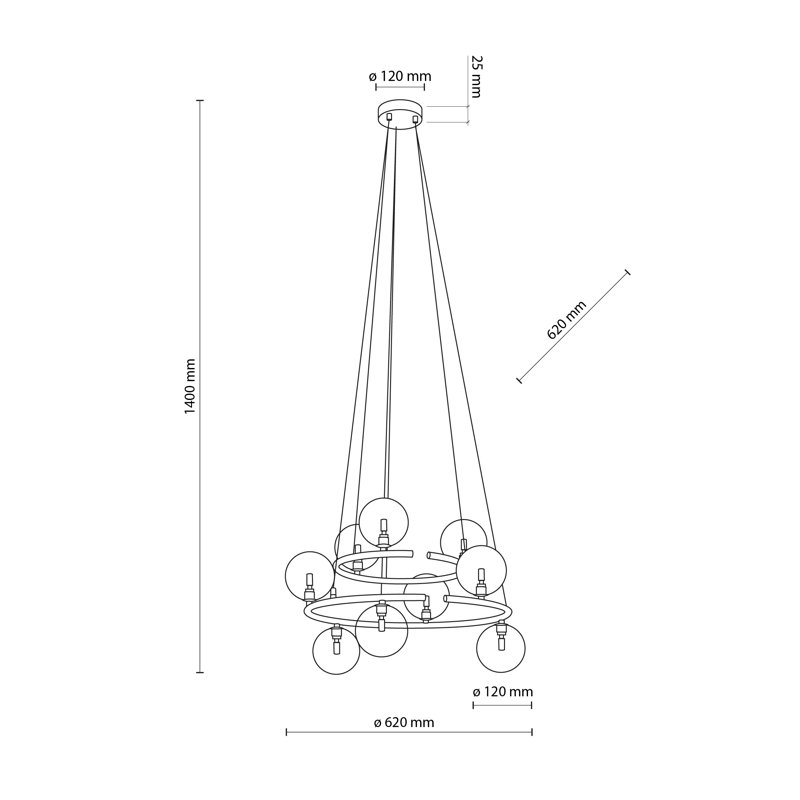 Luminaire suspendu ANABELLE 9