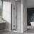Pivot Bifold Frameless Glass Shower Door 1/4 Inch (6Mm) Tempered Clear Glass Swing Shower Panel In Black Finish, Reversible Installation-120558988