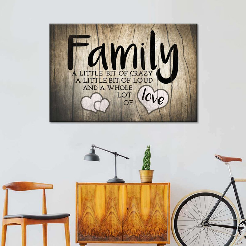 " Family Love Typography Canvas Print " by Faithinart, 20" H x 30" W x 1.25" D