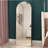 Fourth Generation Floor Mounted Full Length Mirror, Arched Aluminum Alloy Frame, Perfect For Bathroom, Bedroom, And Retail Spaces
