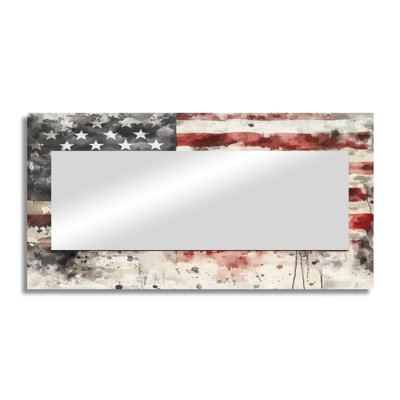 Usa Flag Emancipation Proclamation II - Landscapes Decorative Mirror Wall Art - Printed On Metal