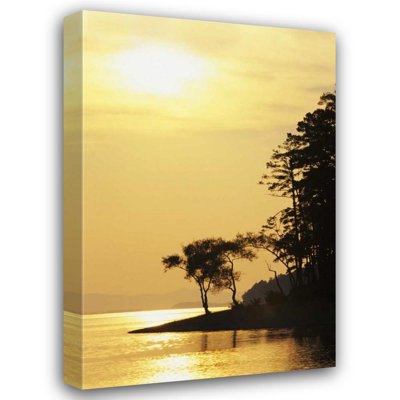 Latitude Run® Flaherty, Dennis Gallery Wrapped Canvas Art: Arkansas Sunset on Lake Ouachita, Ouachita NF