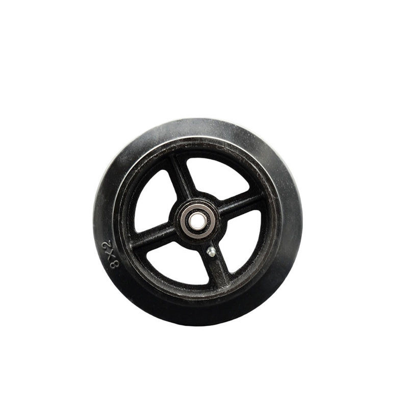 Rubber on Cast Iron Wheel