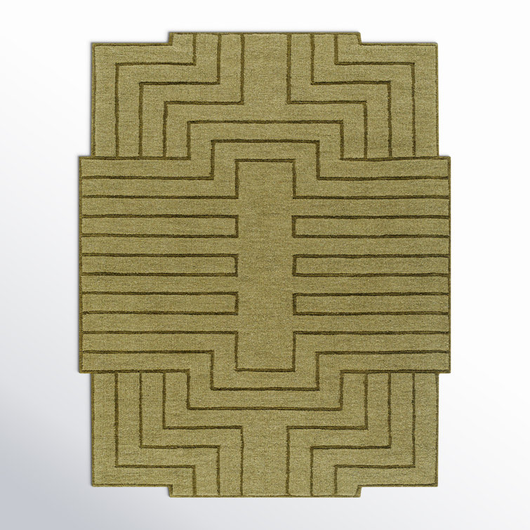 Loretto Hand Loomed Wool Green Rug