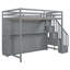 Lit escamotable innovant avec relevage hydraulique et conception de bureau caché, combinant fonctionnalité de lit superposé et style de lit mezzanine pour économiser de l'espace-678208621