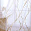 Ensemble de 2 panneaux de rideaux transparents dorés blancs transparents avec œillets transparents avec motifs à vagues (l 54 po x L 72 po)