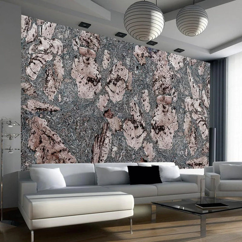 Murale pierre aubergine Daivion, L 110 po x l 157 po