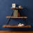 Ljiljan Tiered Metal and Wood Wall Storage Shelf for Home, Office, Bedroom, or Living Room - 25", Walnut-1718998187