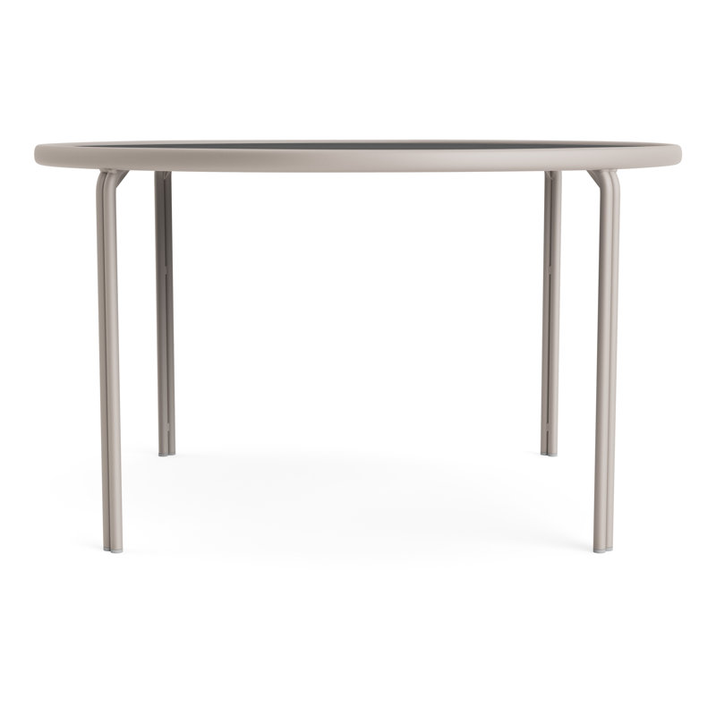 Kantan Outdoor Round Dining Table, Dove Smooth