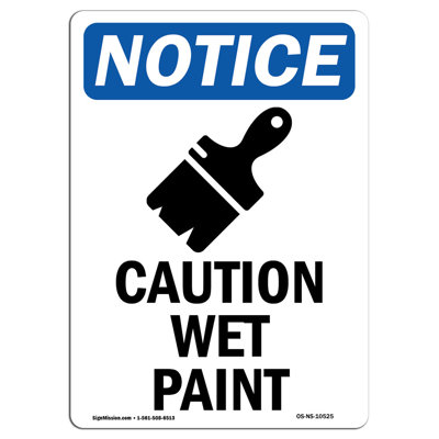 Osha avis - panneau d'avertissement «Wet Paint» avec symbole