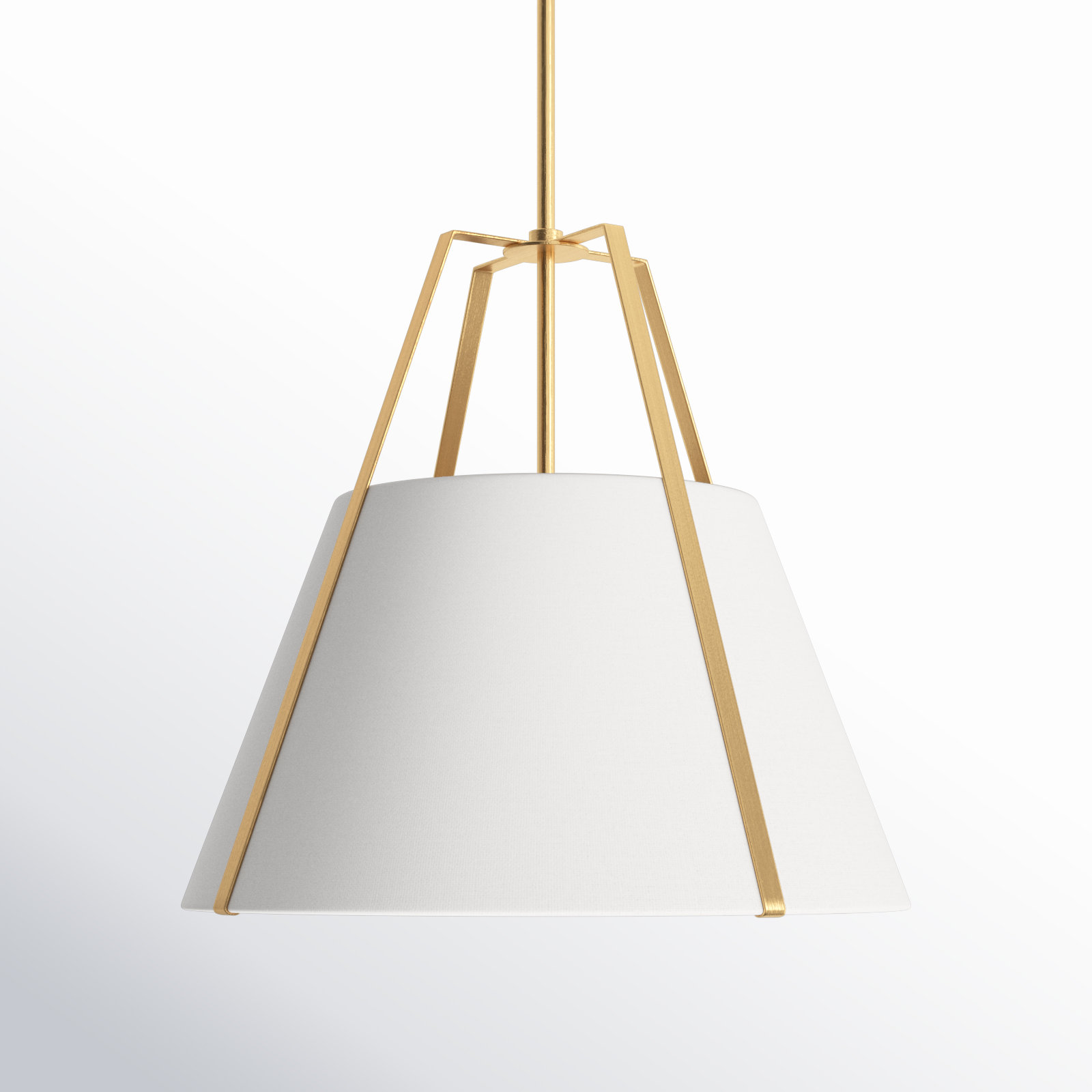 Altman 3 Light Silk Dimmable Pendant, Antique Gold