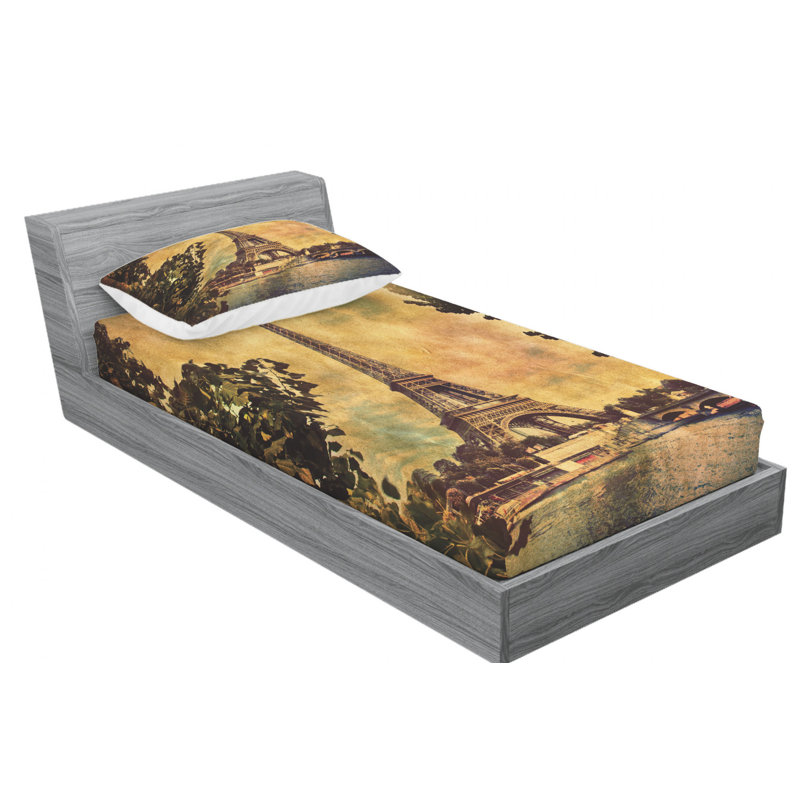 Microfiber Sheet Set, Twin Sheet Set with Fitted Sheet