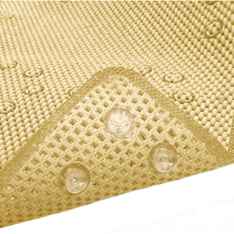 Aalasia Foam Non-Slip Shower Mat, Yellow