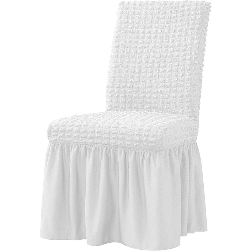Housse de chaise de salle à manger 1 pièce Stretch White