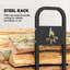Outsunny 6.5 FT Steel Firewood Log Rack 300 kg Capacity Heavy Duty Black