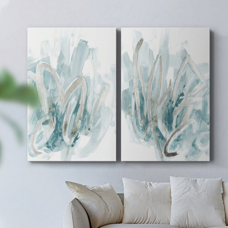 Embellished Aquatic Energy I-Premium Gallery Wrapped Canvas -Ready to Hang, 36" H x 48" W