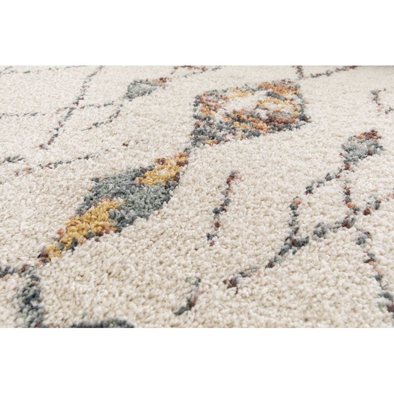 Emrys Beige/Orange/Blue Rug, Rectangle 80 x 150cm