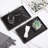Bathroom Vanity Tray, Resin Dresser Jewelry Ring Dish Tank Storage Kitchen Sink Countertop Organizer Plate Holder For Perfume Candles Soap Towel Plant Bathroom Accessories, M, Matte Black-126230357