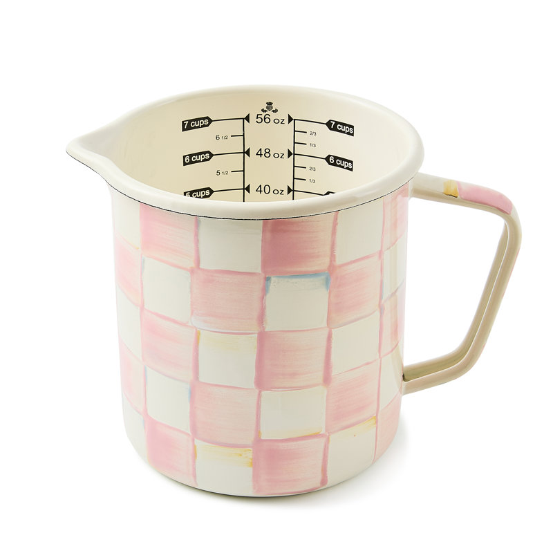 Mocha Check 7 Cup Measuring Cup, Beige/Pink