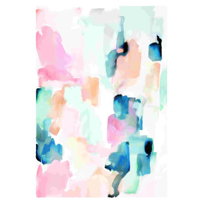Painted Abstract With Multi Coloured Strokes