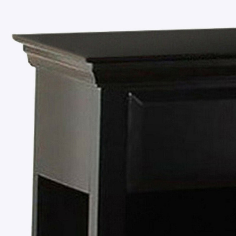 Broncho 24'' W Wood Nightstand, Black