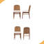 Ensemble de chaises de salle à manger 2 pièces Modern Bohemian Natural