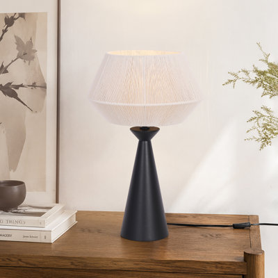 Lampe de table en bois de chêne 21,7 "