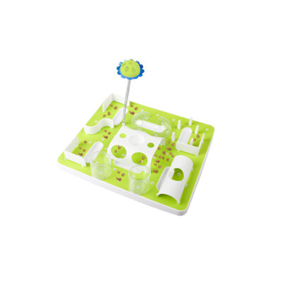 Interactives Cat Slow Feeder Kitty Puzzle With Wand Toy