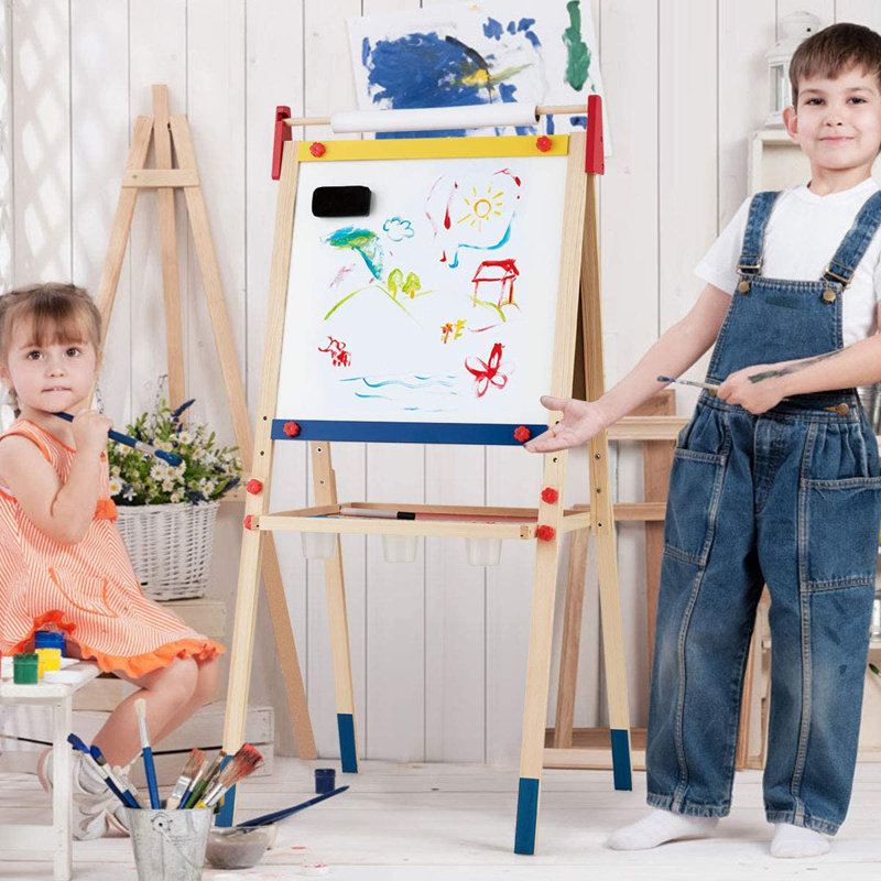 Galiano Zoomie Kids Folding Adjustable Wood Board Easel